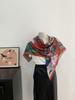 [110 * 110] American Retro Ins Fashionable Versatile Thin Silk Scarf Women'S Summer Outdoor Multi-Functional Decorative Headscarf