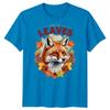 King Of Leaves Fox Autumn Leaves Seasons Unisexs Graphic TShirt
