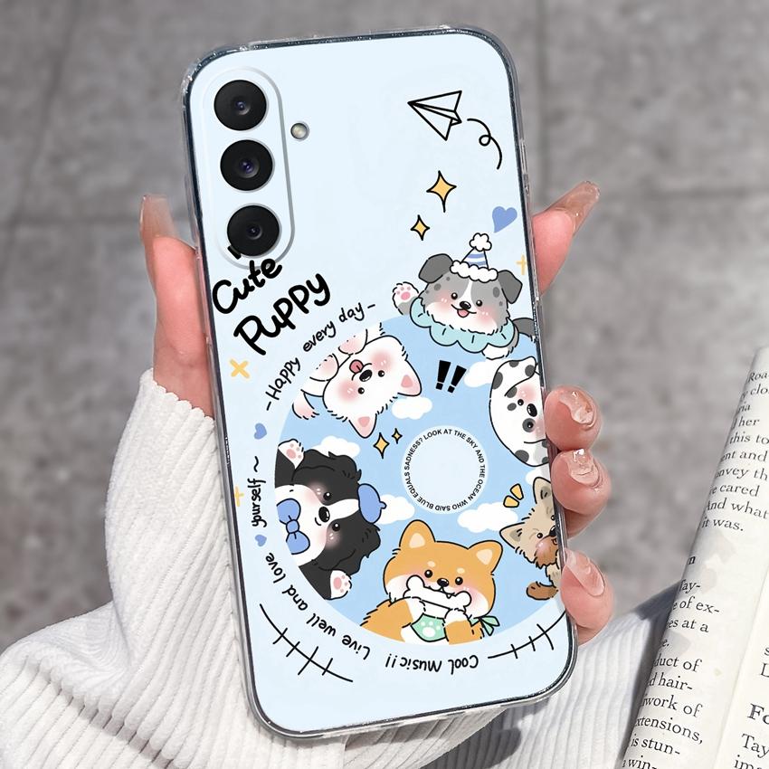 Прозрачные чехлы для телефона для Samsung M36 M35 M34 M33 M32 M31 M30 M80s M60s M62 M56 M54 M53 M51 Чехол из мягкого ТПУ с рисунком счастливой лягушки для Samsung
