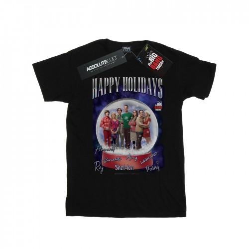 The Big Bang Theory Womens/Ladies Happy Holidays Cotton Boyfriend T-Shirt