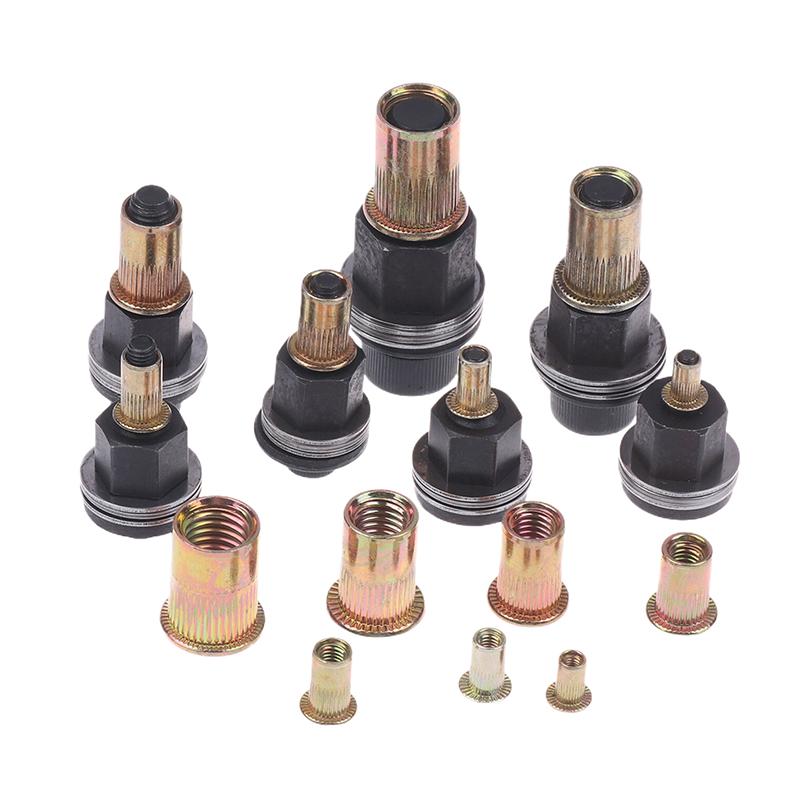 Набор ручного инструмента для заклепочных гаек 10 шт., ручной заклепочник с насадками для гаек M3-12 для самостоятельного ремонта и установки, простой в использовании аксессуар