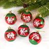 6Pcs/Set 6cm Glitter Christmas Ball Set Colorful Glitter Xmas Hanging Ball  Holiday Decor
