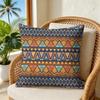 Vintage Geometric Stripes Pattern Pillow Case Double-Sided Plush Sofa Cushion Covers Organic Breathable Invisible Zipper