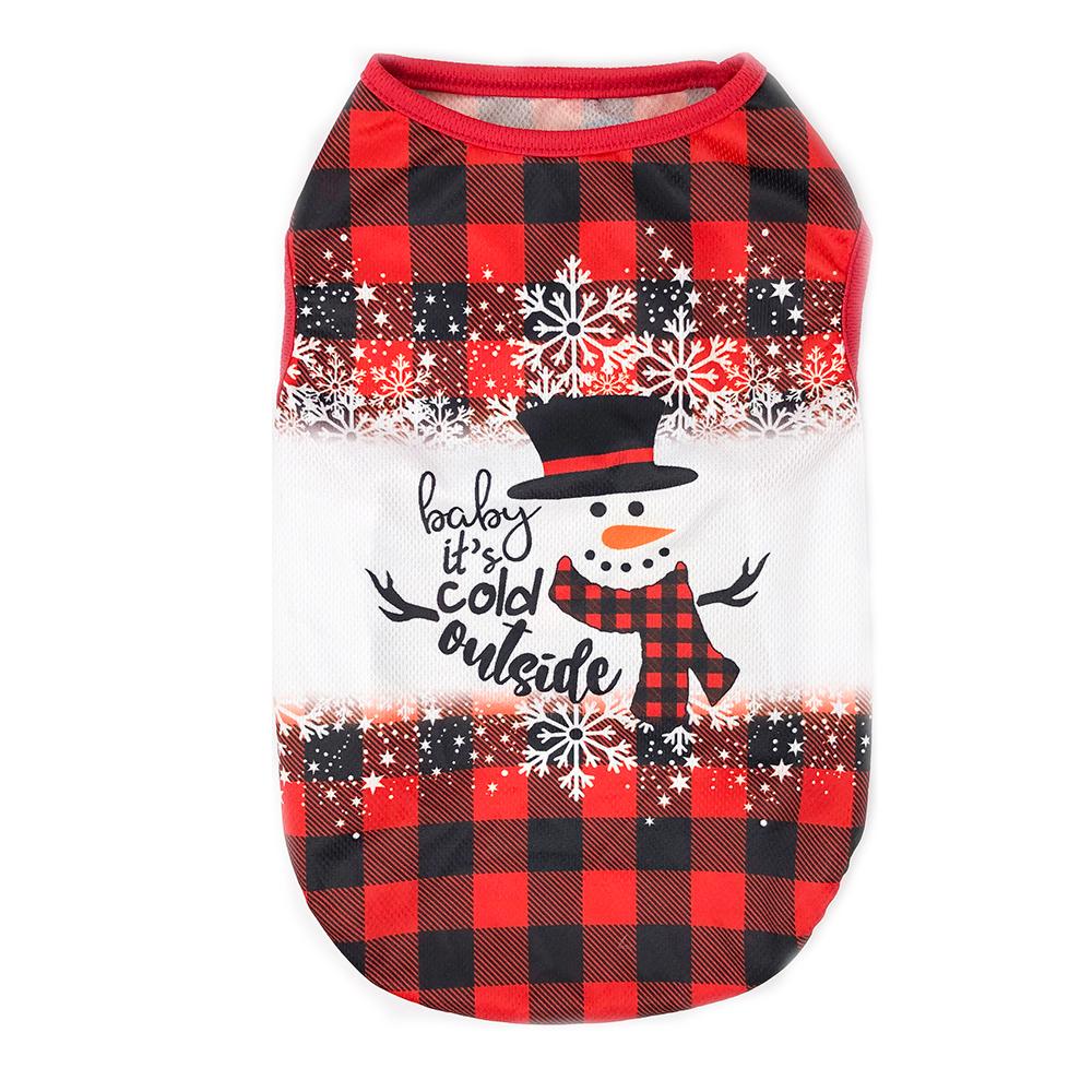 Christmas Dog Clothes Vest Puppy T-shirt For Small Dogs Cats Apparel Outfits New Year Costume Chihuahua French Bulldog Supplies