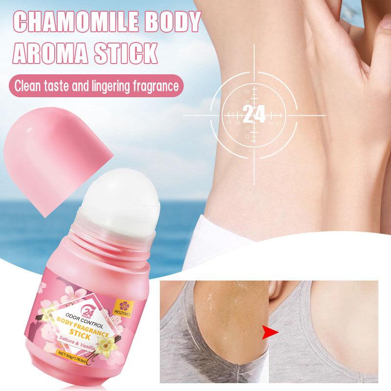 Antiperspirant Lotion ROZINO Cherry Blossom Vanilla Lasting Fragrance Antiperspirant Body Lotion Aromatic Body Bar