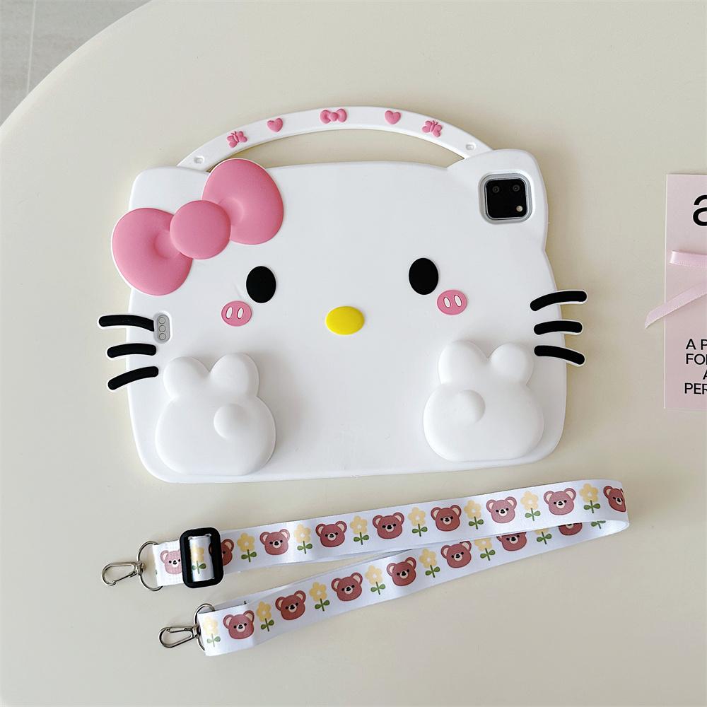 Милый 3D Мультяшный Чехол-Подставка Hello Kitty для Детского Планшета Honor Pad X9A X8A X9 Pro 11 11.5 дюймов Силиконовый Защитный Чехол для Планшета