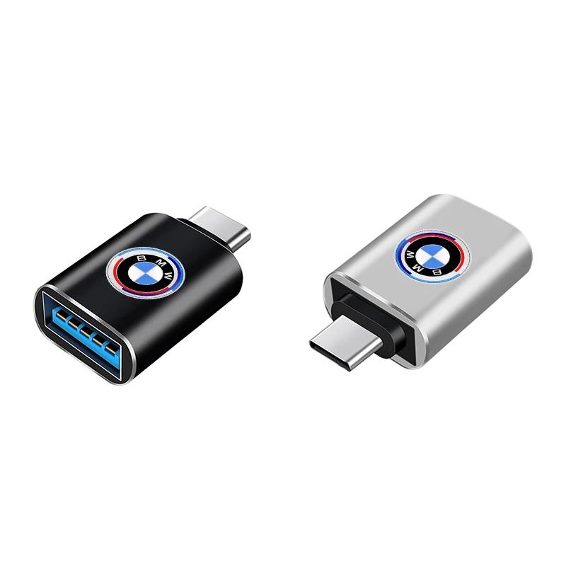 Автомобильная наклейка USB 3.0 Type-C Адаптер данных Type C 10A OTG USB C Папа на USB Для BMW E36 E46 E90 E60 E39 F30 F10 F20 E70 E53 G30 E91