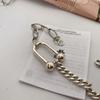 Sterling Silver High Quality U-shape Chain Fashion Bracelet For Women lNS Simple Persanality Jewelry Adjustable Party