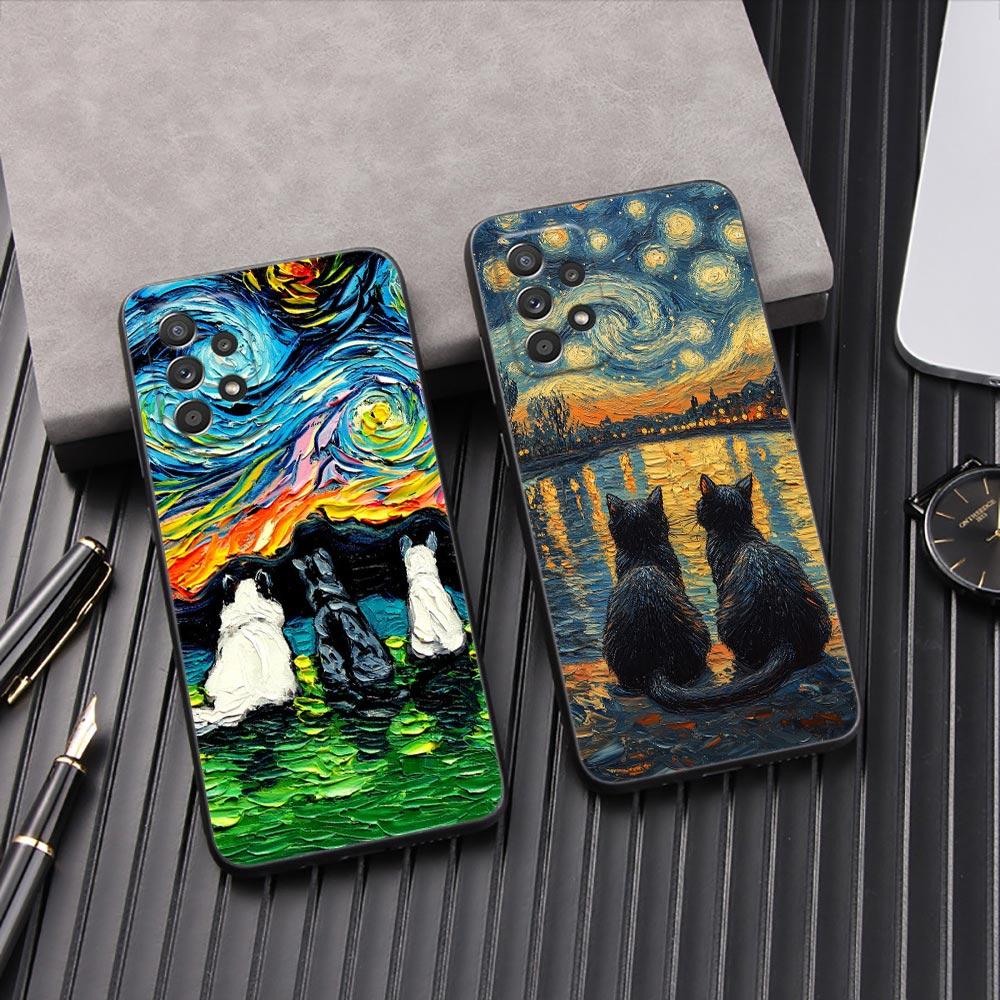 Чехол для телефона с картиной Ван Гога «Звездная ночь» для Samsung Galaxy A57 A56 A37 A55 A36 A26 A54 A52 A35 A34 A25 A17 A16 A15 A07 A06