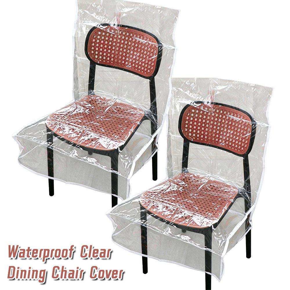 Clear Chair Seat Cover Waterproof PVC Chair Protector Slipcover Chair Cover Salon Use