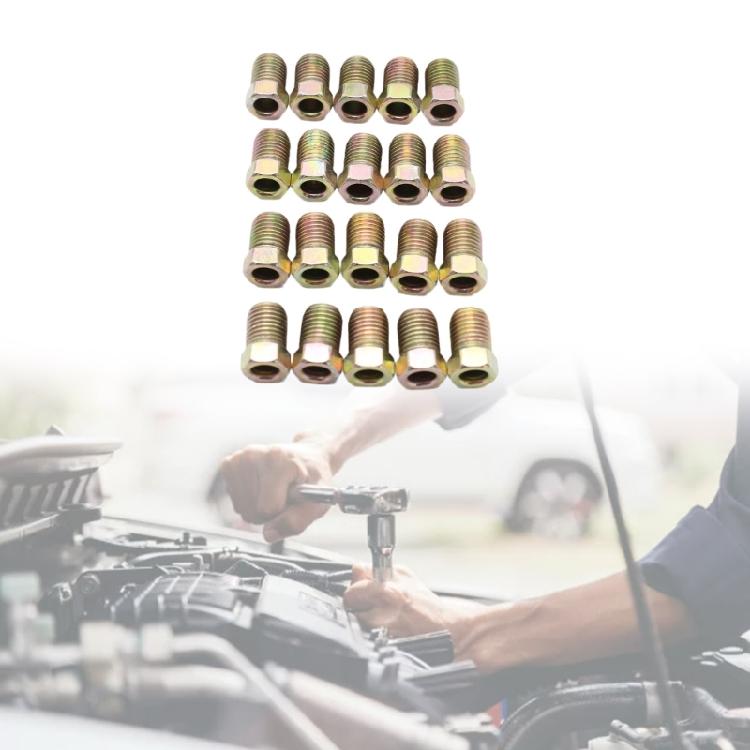3/8-24 Inverted Tube Nuts Fitting Vehicle Part for 3/16 inch Tube Brake Line 20x