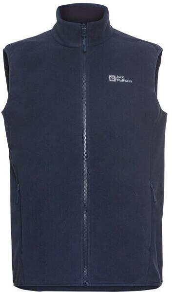Куртка Jack Wolfskin Waldsteig FZ Vest M Мужская флисовая жилетка синего цвета полуночного неба