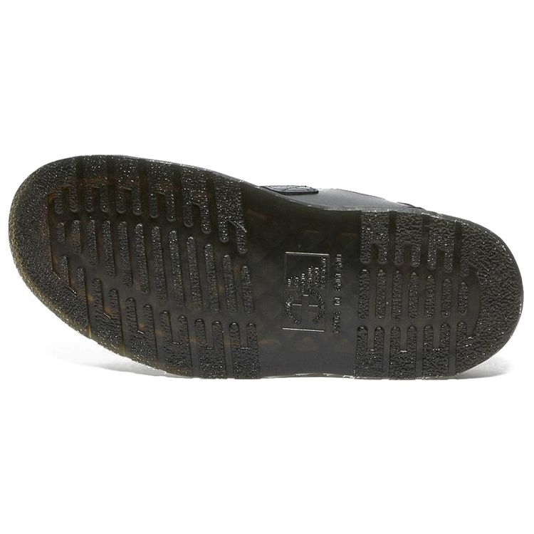 Dr. Martens Черные кожаные кроссовки унисекс Jorge Made in England с ремешком на пятке 27493001