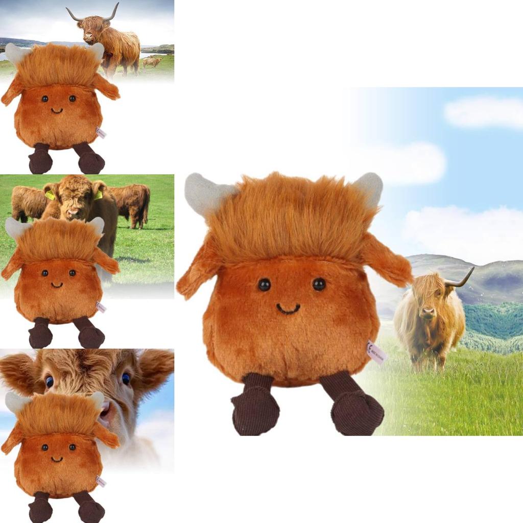 Soft And Cuddly Calf Carey Medium Plush Toy Adorable Highland Cow Stuffed Animal 17cm