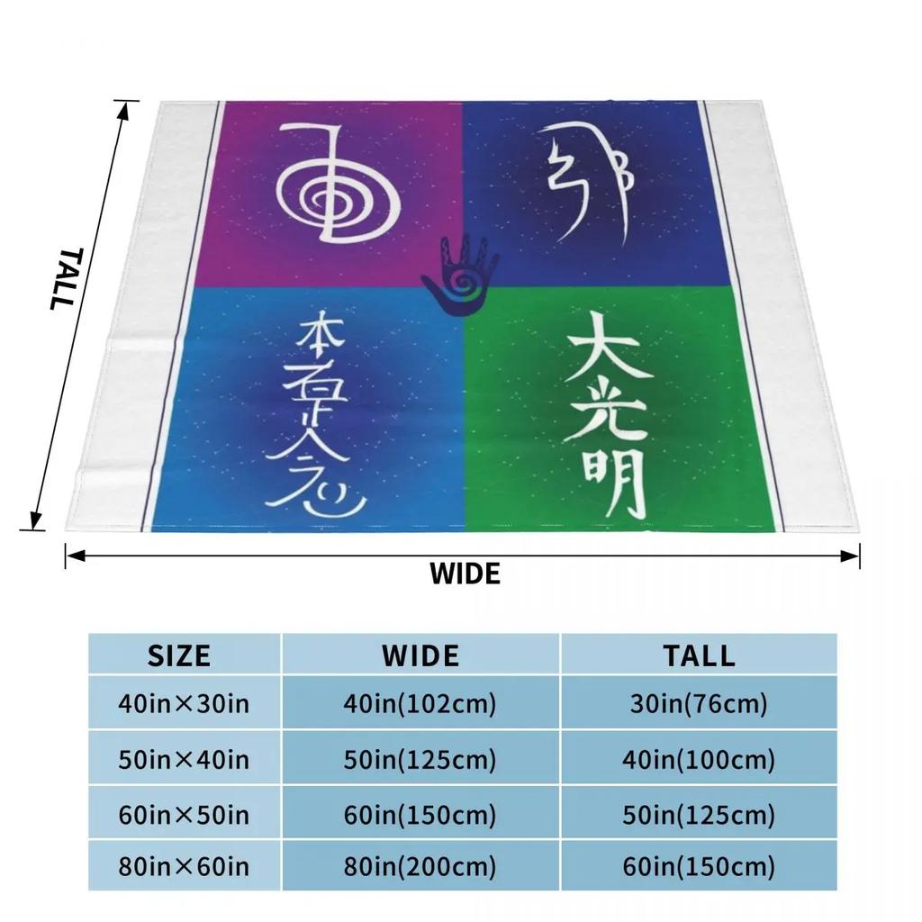 Reiki Symbols Throw Blanket fluffy blanket Thin Blanket Fluffy Soft Blankets Soft Plush Plaid