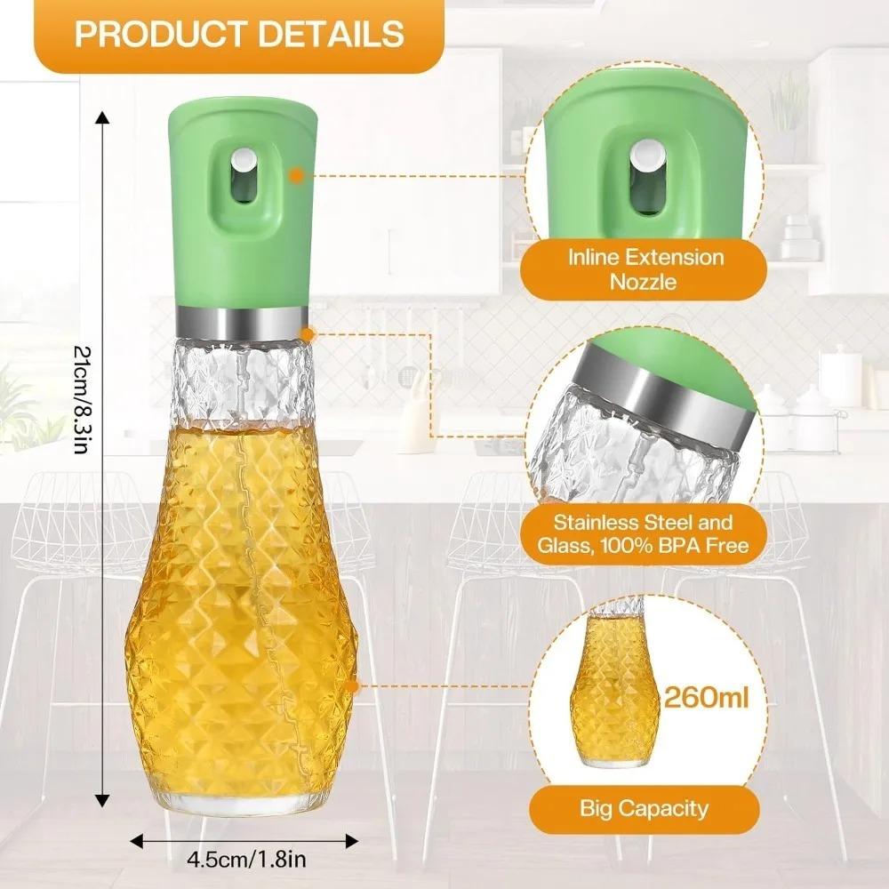 1 шт. Стеклянный распылитель масла для приготовления пищи, распылитель оливкового масла, фритюрница, салат, барбекю, кухня, выпечка, инструменты для выпечки
