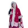 Tassel Thickened Fleece Plaid Shawl Cloak Retro Imitation Rex Rabbit Hair Collar Hooded Jacket Cloak