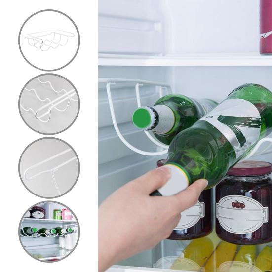 Practical Sodas Beers Wire Refrigerator Storage Baskets Easy Installation Iron Sliding Refrigerator Rack