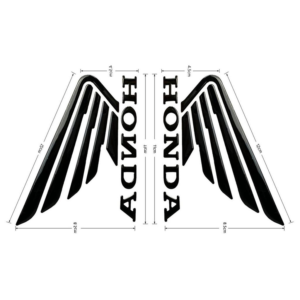 AAADK1 3D Car Motorcycle Honda Stickers Decals Tank Helmet Cbr Cb Pcx Wing Logo Red White Black
