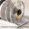 Expandable Pot Pan Organizer Rack Rustproof Corrosion Resistant U-Shaped Groove Design Easy Installation Kitchen Organizer Stand