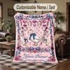 Dreamy Clouds Night Theme Throw Blanket Custom Name Text Personalized Blanket Soft Cozy Blanket for Home Sofa Bed