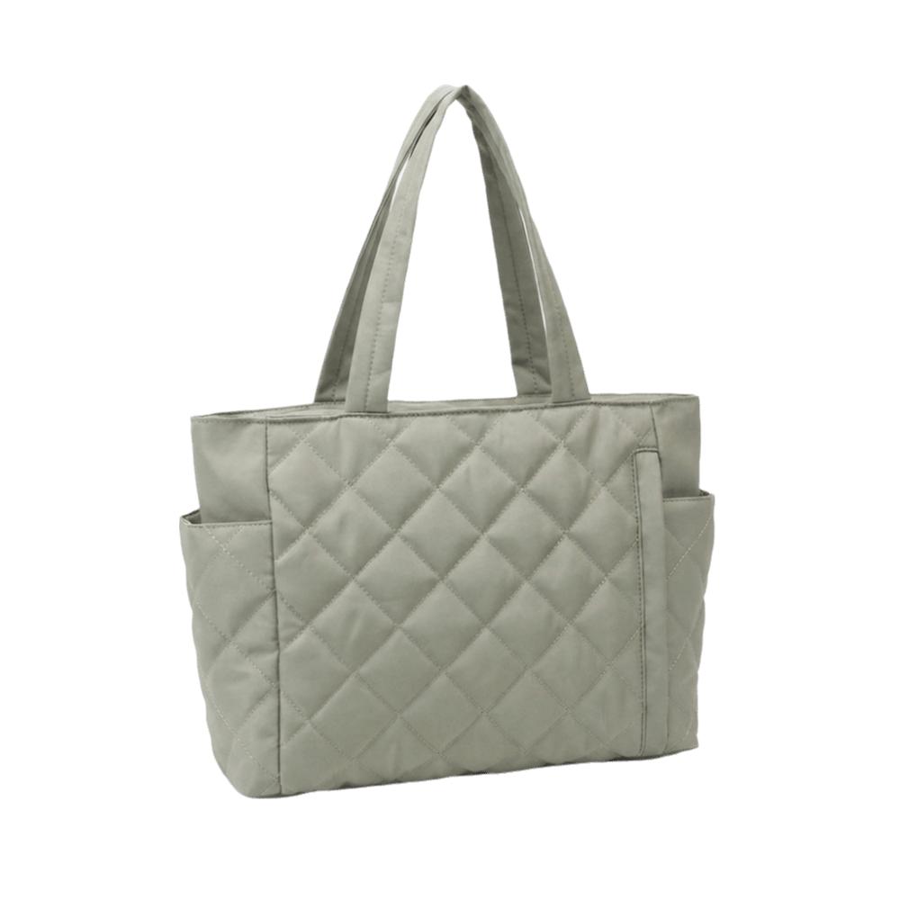 Large Capacity Rhombus Quilted Shoulder Bag Lightweight Tote Bag Minimalist Handbag Casual Wear