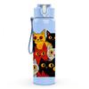 1PC Halloween Cat Mask Party Print 750ml Color Plastic Sports Water Bottle Leakproof Flip Straw Lid Suitable for Sports Office Home Use