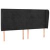 Headboard with Ears Black 163 x 23 x 118 128 cm Velvet