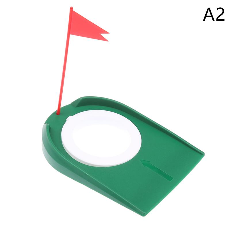 Тренажер для гольфа в помещении с лункой, паттер с флагом, тренировочное приспособление для игры на лужайке, домашнее учебное приспособление для игры во дворе, регулируемое отверстие