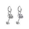 Wine Glass Orange Cherry Earrings Design Sense Gold Steel Color Electroplating 18K Gold Color Retention