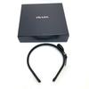 PRADA 7WN Witch motif Hair accessory Hair Band Leather Black/GoldHardware