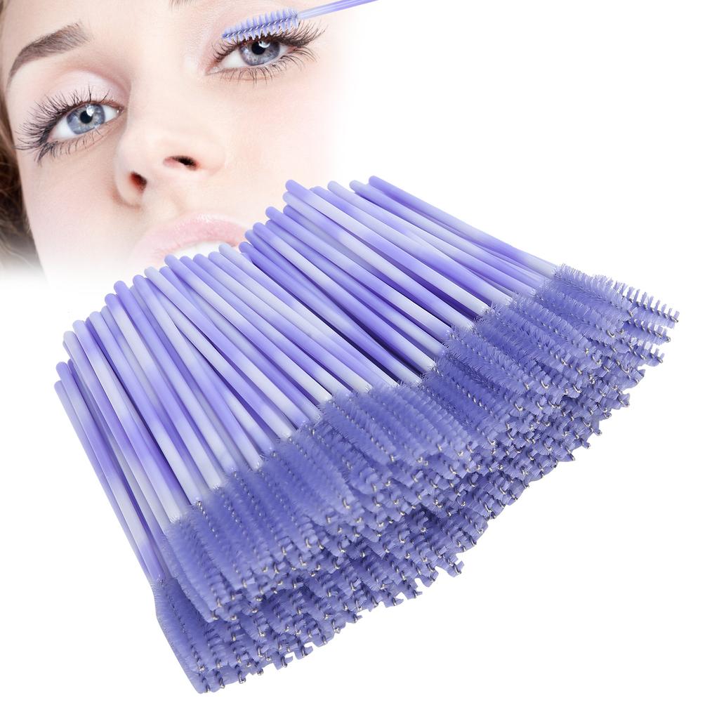200pcs Mascara Wands Applicator Disposable Eyebrow Brush Set Eyelash Extension Cosmetic ToolLight Purple