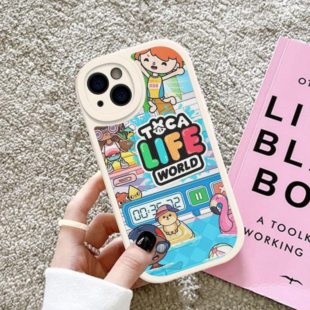 Чехол для телефона Toca Boca Toca Life World из твердой кожи для iPhone 14 13 12 Mini 11 14 Pro Max Xs X Xr 7 8 Plus Fundas