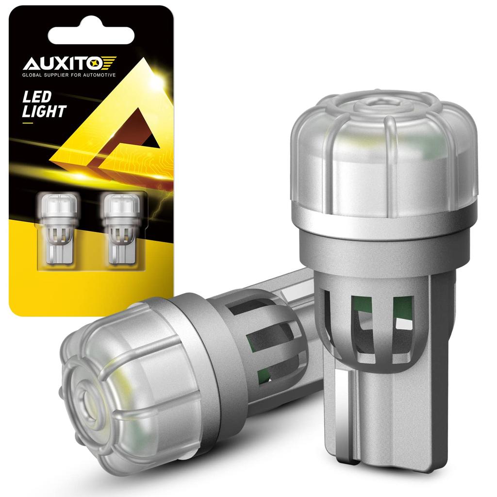 Светодиодные лампы AUXITO T10, Белые, Сверхяркие 5500K, Для габаритных огней/Огней номерного знака/Плафонов салона,
