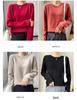 Women's 2024 Autumn/Winter Cashmere Pullover: Round Neck, Raglan Sleeve, Loose Fit, Long Sleeve Sweater.