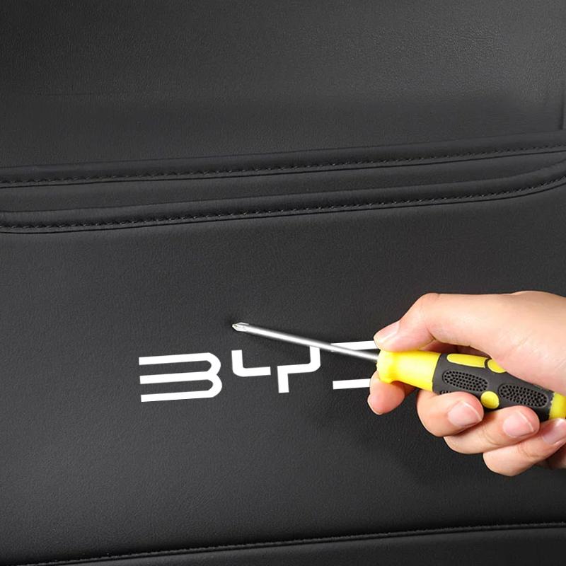 Защитная накладка от пинков на спинку сиденья автомобиля для BYD Dolphin Seal Atto3 F3 E5 G3 G5 L3 F6 Song Автомобильная накладка-протектор на спинку сиденья для ребенка, органайзер на спинку сиденья