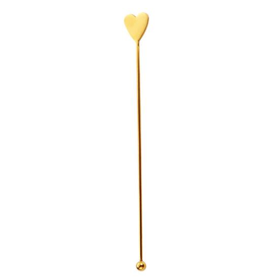 Stainless Steel Mixing Stick, Spade, Heart, Diamond, Club Shaped, Cute Fruit Swizzle Stirrers, Cocktail Stirring Sticks for Whiskey Juice Coffee