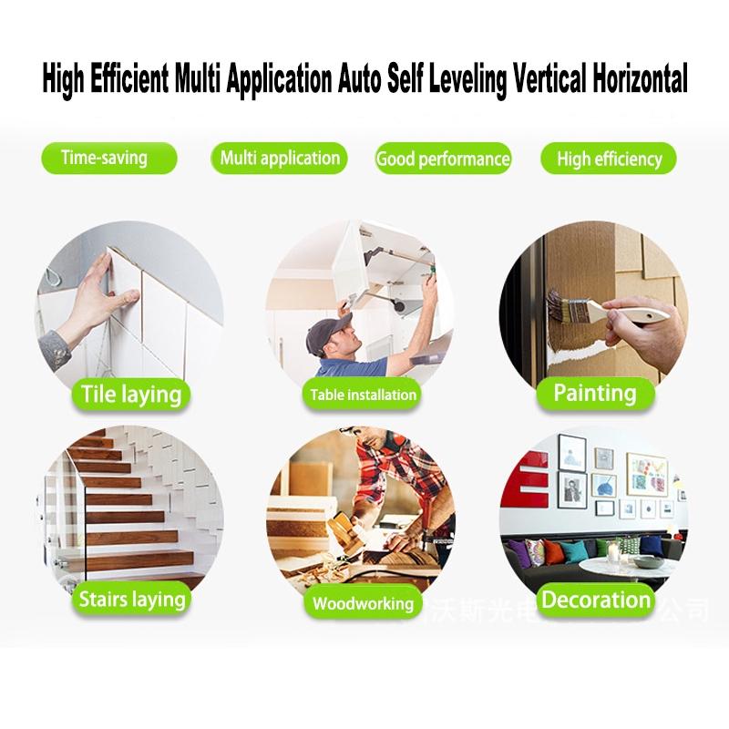 IP54 Лазерный уровень 12 линий Зеленый Самовыравнивающийся 3D Вертикальный Горизонтальный Инструмент для выравнивания