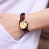 Casio Стильные и Элегантные Стрелочный Циферблат Кварцевый Механизм Кожаный Ремешок Японские и Корейские Часы Женские Часы Золотой Циферблат LTP-V002GL-9B