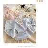 Fresh and Minimalist Flower Letter Jacquard Panties Mid Waist Student Triangle Women’s Panties