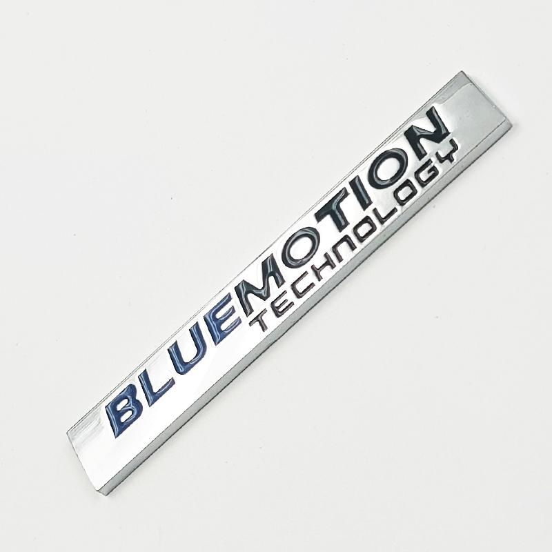 3d Metal Blue Motion Logo Bluemotion Emblem Car Front Grill Rear Trunk Badge for VW Bluemotion Sticker Accessories BAI1