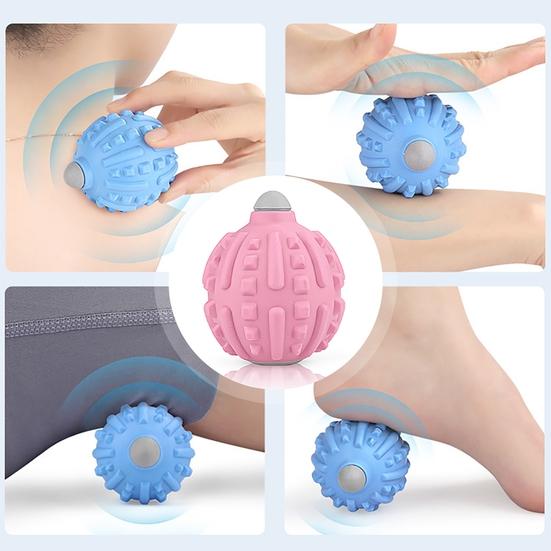 Вибрирующий массажный мяч, высокоинтенсивный массажер для облегчения боли, физиотерапия, портативный массажер для глубоких тканей, мяч для фасций