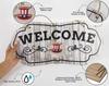 Inkdotpot Welcome Sign Front Door Decorations Hanging Rustic Wood Seasonal Holiday Ornaments Housewarming GiftWall Hanging 17.5" Inches