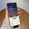 Flip Phone Case Galaxy Z Flip8 Flip7 Shockproof Hinge Protection Glitter Butterfly Full Coverage Leather
