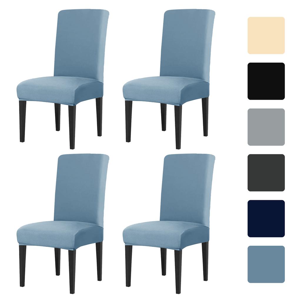 Чехол для стула в столовой, набор из 8/4, высокоэластичный съемный нескользящий чехол для сиденья для домашней вечеринки, свадьбы, церемонии в отеле