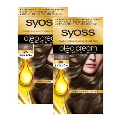 SIOS Oleo Cream Краска для седых волос 2A Драгоценный набор x 2 Бонусная краска для волос при окрашивании, пепельный, 2 упаковки [Квази-лекарственное средство] (50г + 50г) + (Дом салонного качества)