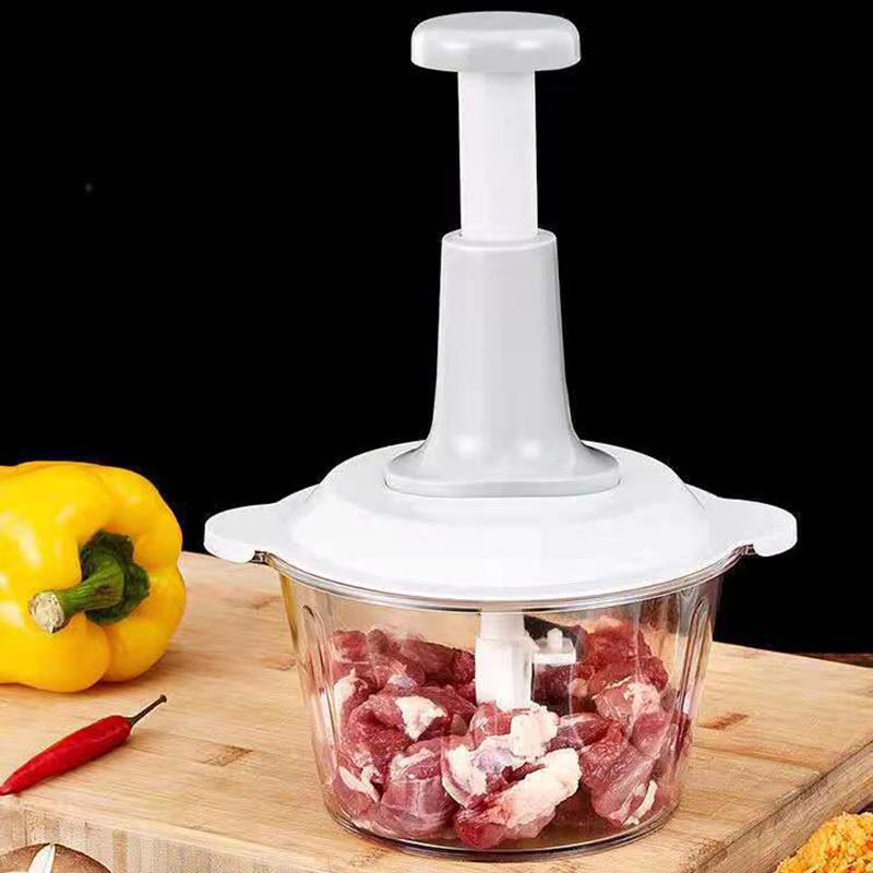 1 шт. Ручная мясорубка прессового типа, бытовая мясорубка для чеснока, измельчитель, венчик для перемешивания, кухонный измельчитель для домашних продуктов, кухонный комбайн