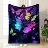 Vibrant Butterfly Night Sky for all seasons blanket lunch break throw gift