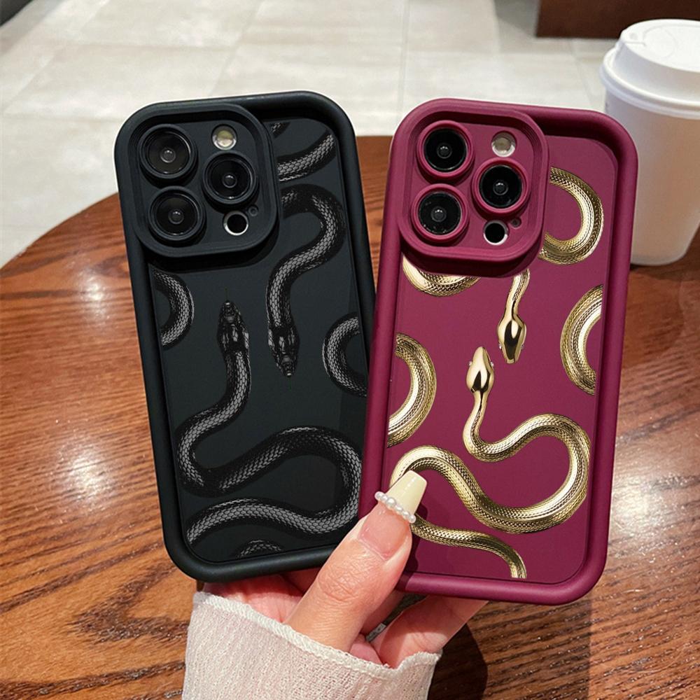 Мягкий чехол Sky Eye Ladder для Infinix Note 30 Hot 50 40 Smart 7 8 9 OnePlus Google Все модели Infinix Чехлы для телефонов Чехол NY25 Черный Золотой Змея дизайн