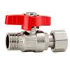 All-Copper Water Heater Quick-Connect Valve, 4-Point Thread, 6-Point DN25 Straight-Through High-Flow Switch